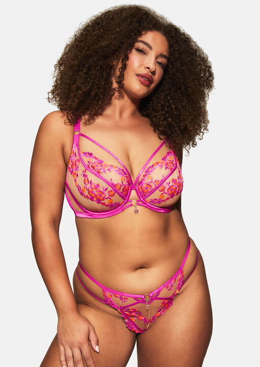 Tropical Tease Non Padded Fuller Bust Plunge Bra image number 3.0