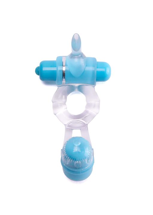 Double Vibrating Super Stretch Couples Cock Ring with Removable Bullet image number 3.0