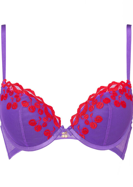 Cherry Kiss Padded Plunge Bra image number 12.0