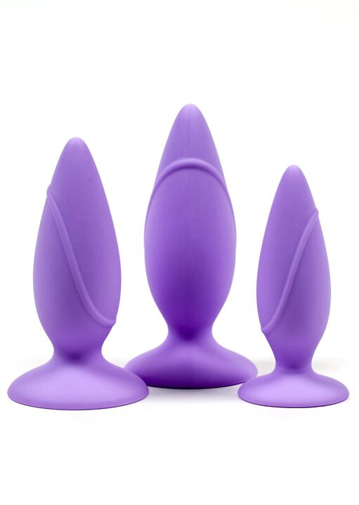 Silicone Butt Plug 3 Piece Anal Training Kit image number 0.0