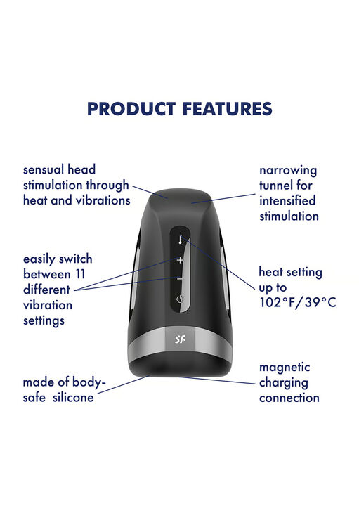 Satisfyer Men Heat Vibration Masturbator image number 3.0
