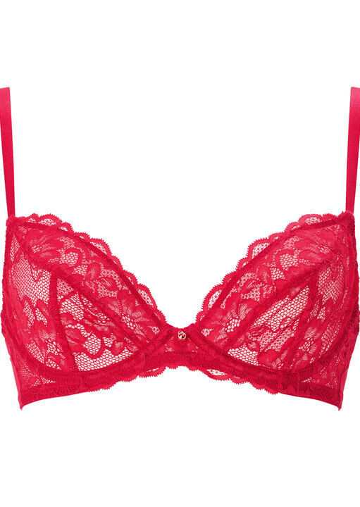 Sexy Lace Non Padded Plunge Bra image number 5.0