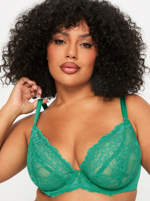 Sexy Lace Fuller Bust Non Padded Plunge Bra