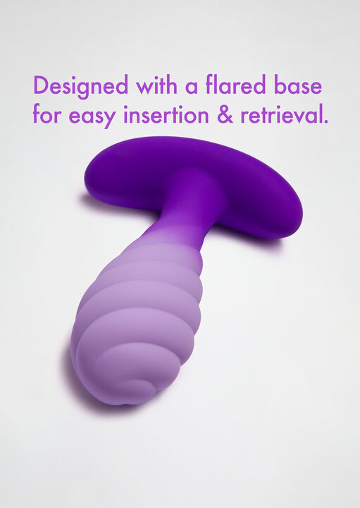 2.5 Inch Twisted Ripple Textured Butt Plug image number 3.0
