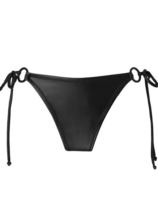 Tie Side PU Bikini Bottom image number 5.0