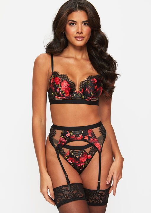 Enchanting Rose Padded Plunge Bra image number 6.0