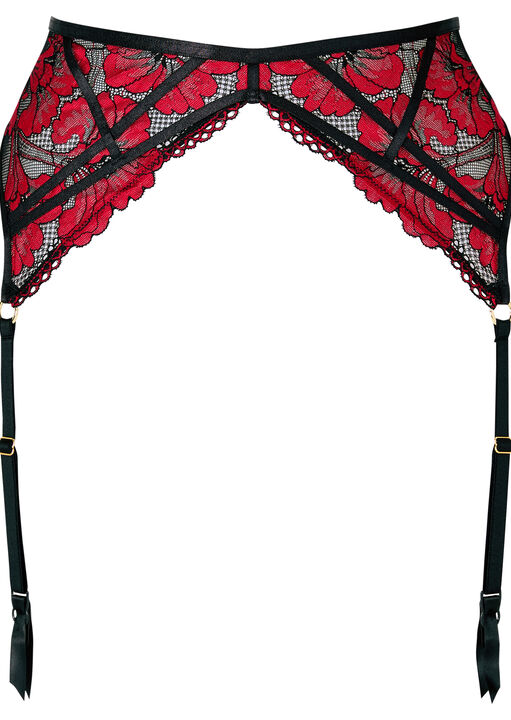 Midnight Lust Lace Suspender Belt image number 4.0