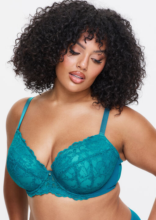 Sexy Lace Padded Plunge Bra image number 1.0