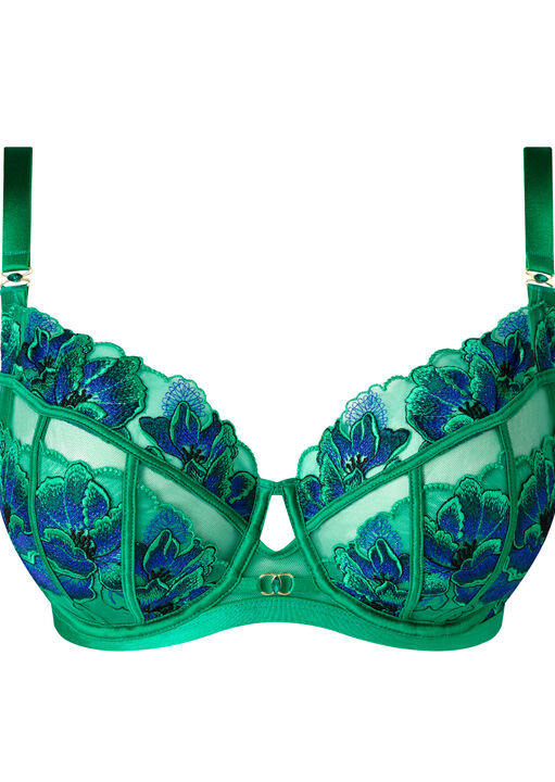 Forbidden Flora Embroidered Non Padded Balcony Bra image number 9.0