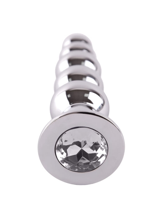 Jewelled Beaded Metal Butt Plug image number 4.0