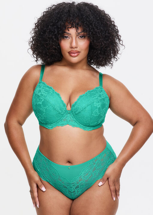 Sexy Lace Padded Plunge Bra image number 8.0