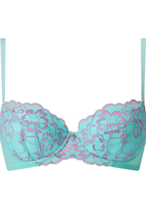 Sexy Lace Padded Balcony Bra image number 4.0