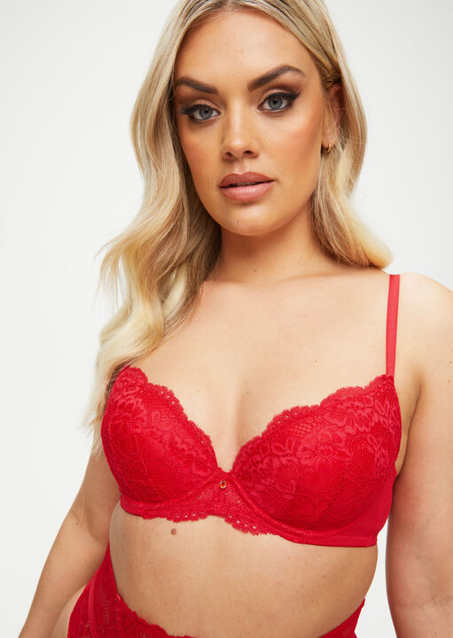 Sexy Lace Planet Padded Plunge Bra image number 1.0