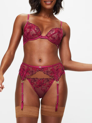 Knickerbox Marilyn Embroidered Suspender Belt