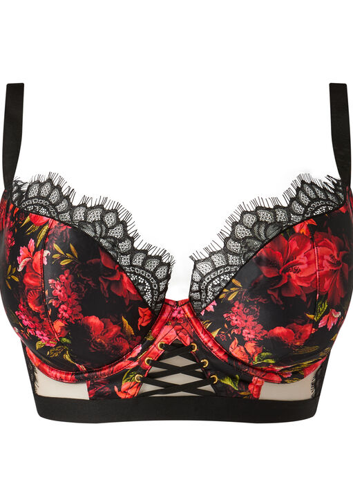 Enchanting Rose Padded Plunge Bra image number 9.0