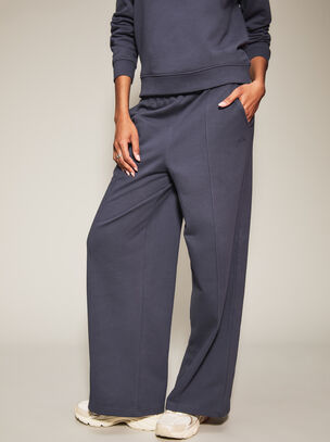 Jessica Sweat Wide Leg Trouser - Blue