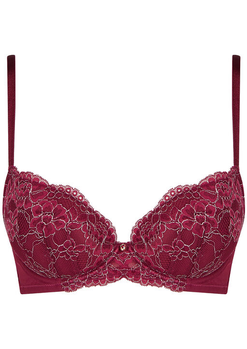 Sexy Lace Sustainable Lurex Plunge Bra image number 3.0