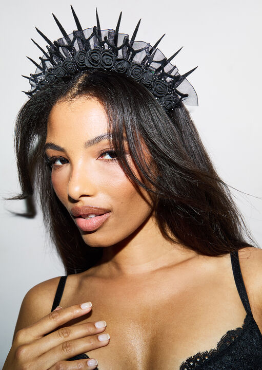 Rose Queen Fancy Dress Headband image number 0.0
