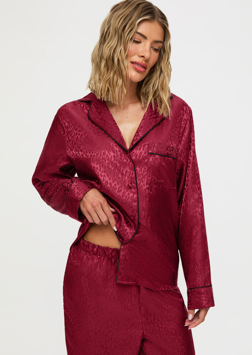 Signature Satin Long Pyjama Set image number 1.0