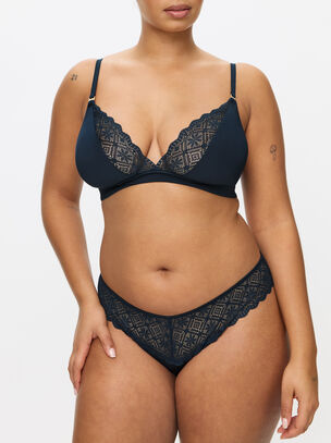 Nellie Soft Non Pad Bralette - Navy
