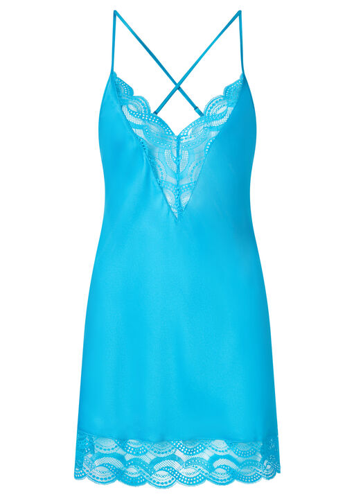 Adoration Satin Lace Chemise Lingerie image number 5.0