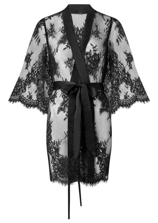 Availing All Over Lace Robe image number 4.0