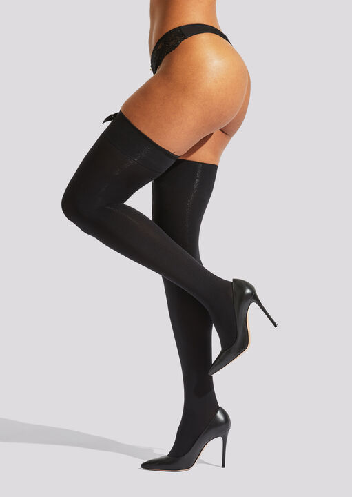 Opaque Bow Hold Ups image number 2.0