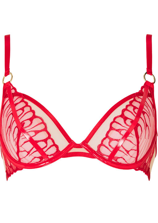 Flames of Passion Non-Padded Plunge Bra image number 4.0