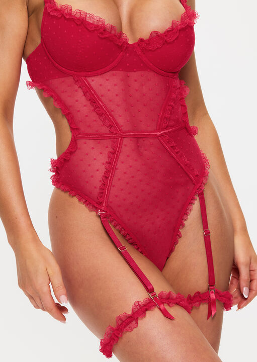 Locked On Love Padded Crotchless Lingerie Body image number 2.0