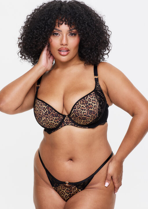 Feline Fantasy Padded Plunge Bra image number 8.0