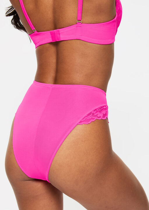 Sexy Lace High Waisted Brazilian Knickers image number 1.0
