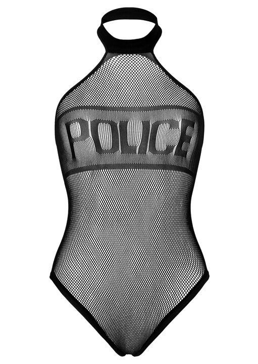 Sultry Sergeant Crotchless Police Body Costume with Suspenders image number 4.0