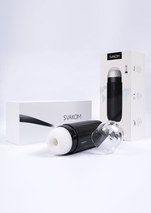 no vaginal lubrication Shop SVAKOM Sam Neo APP Remote Control Interactive Suction Vibrating Male  Masturbator - White main image 1