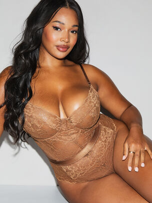 Hold Me Tight Lace Lingerie Body - Nude 03