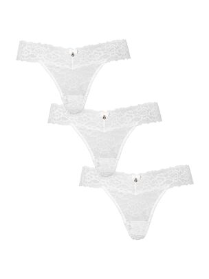 Sexy Lace Demi Thong 3 Pack