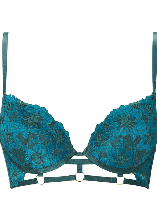 Floral Seduction Lace Padded Plunge Bra image number 4.0