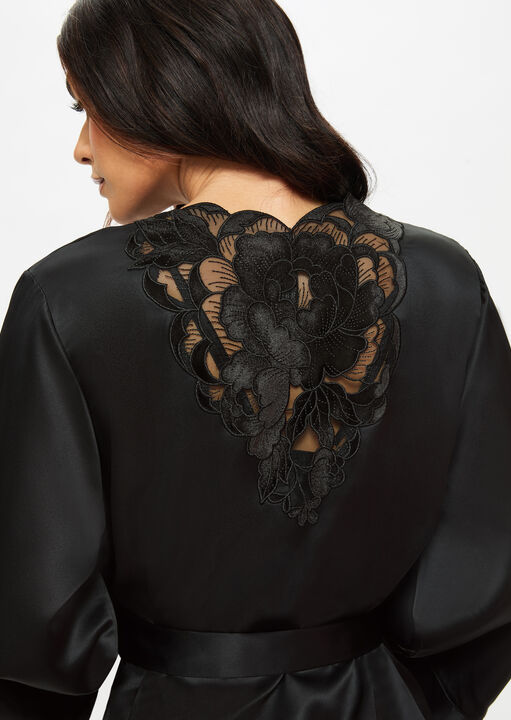 Delphine Satin Robe image number 2.0