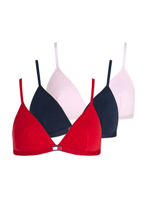 Heritage Triangle Bra 3 Pack - Red
