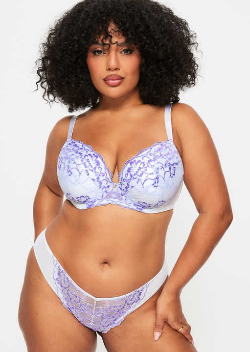Sexy Lace Padded Plunge Bra image number 8.0