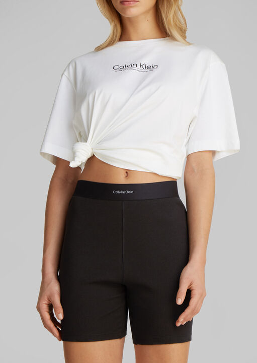 Cotton Stretch Rib Bike Shorts image number 3.0
