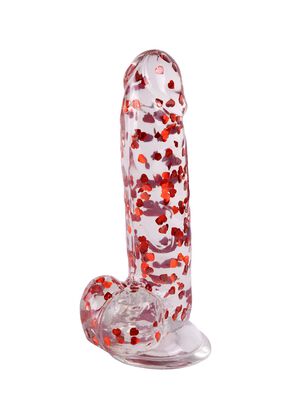 Glitter Heart 6" Dildo
