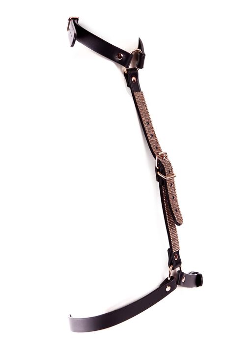 Parlour Rose Gold Diamante Body Harness image number 4.0