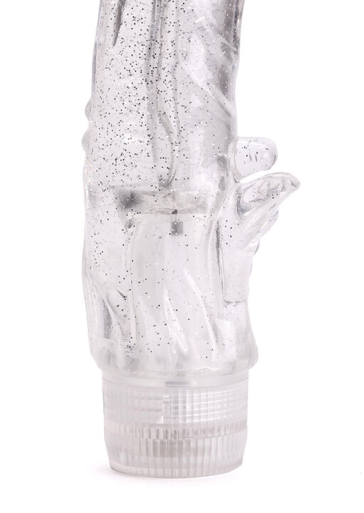 5 Inch Crystal Glitter Waterproof Jelly Vibrator image number 3.0