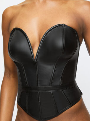 Truly PU Corset Top