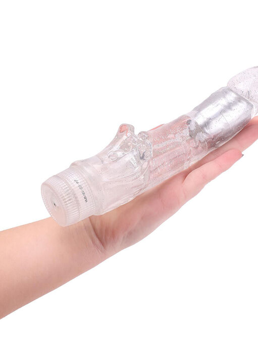 5 Inch Crystal Glitter Waterproof Jelly Vibrator image number 1.0