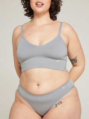 The Tencel Seamless Bralette - Grey
