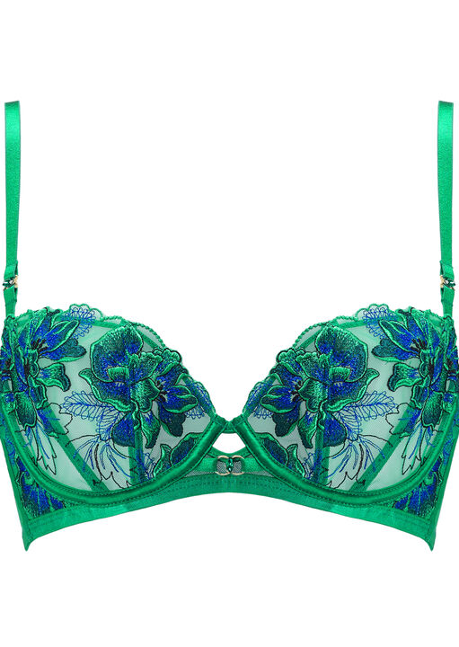 Forbidden Flora Embroidered Non Padded Balcony Bra image number 8.0
