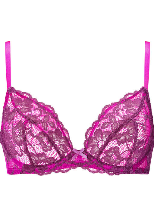 Sexy Lace Non Padded Plunge Bra image number 5.0
