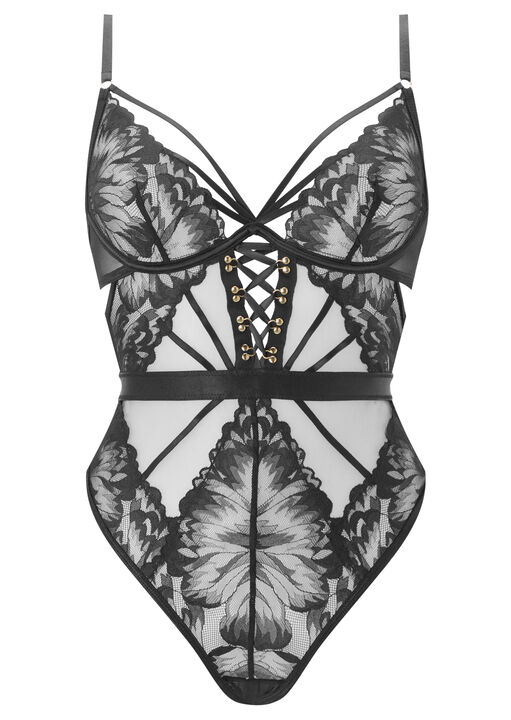 Radiant Desires Lace Crotchless Lingerie Body image number 5.0