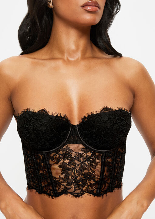 Lace Envy Padded Underwired Corset Top image number 4.0